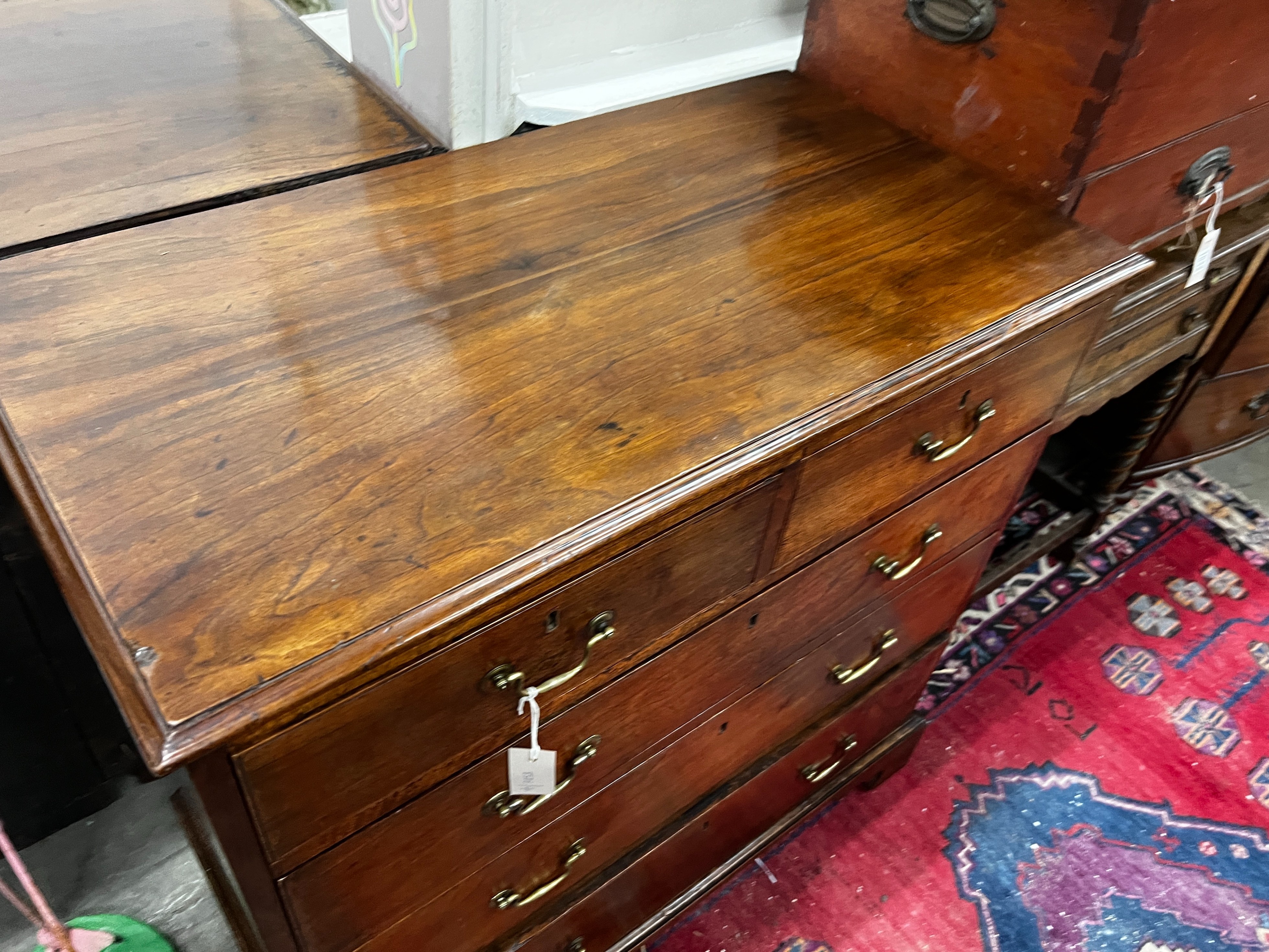 A George III mahogany chest, width 95cm, depth 50cm, height 94cm